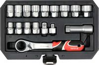 YATO ZESTAW KLUCZY NASADOWYCH PRZELOTOWYCH NASADEK 3/8 1/2 SPLINE 17 EL.