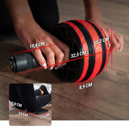 Kółko do ćwiczeń mięśni brzucha ab wheel z matą na Arena.pl