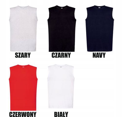 męska KOSZULKA Bezrękawnik HAFT TWOJE LOGO NAPIS firmowa reklamowa 5 szt na Arena.pl