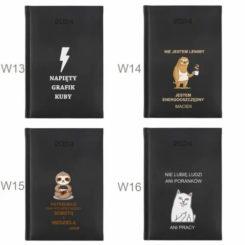 PERSONALIZOWANY KALENDARZ KSIĄŻKOWY PLANER TERMINARZ 2024 A5 NADRUK na Arena.pl