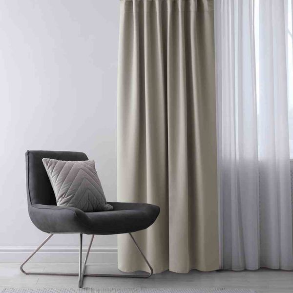 CURT/AH/BLACKOUT/EYELETS/L.BEIGE/140x270/1PC zdjęcie 6