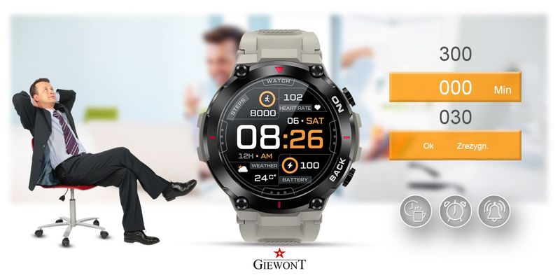 Smartwatch Giewont GW460-3 Szary GPS zdjęcie 13