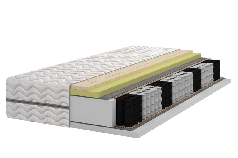 Materac Pocket 7 stref Lateks Visco 110x200 H2 H3 zdjęcie 1
