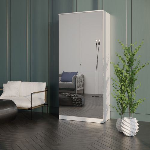 Szafa uchylna z lustrem Monza 2D 80 Biała na Arena.pl