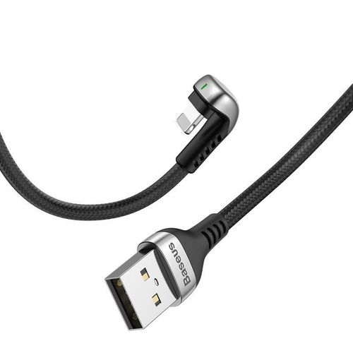 Kabel kątowy Lightning Baseus U-shaped 1m 2.4A (czarny) na Arena.pl