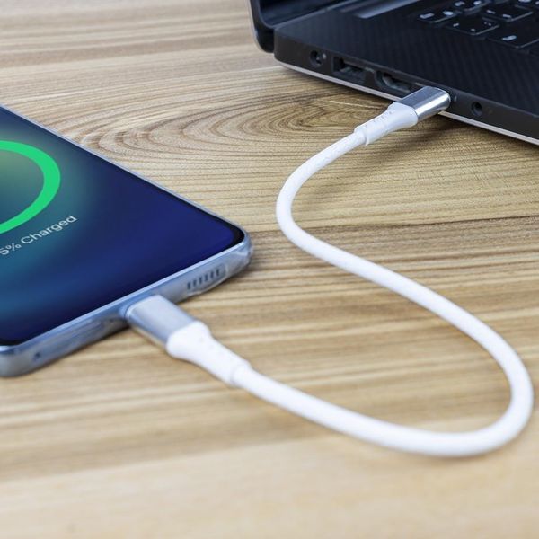 Kabel USB typ-C - iPhone Lightning Ampere eXtremestyle 0.3m biały zdjęcie 4