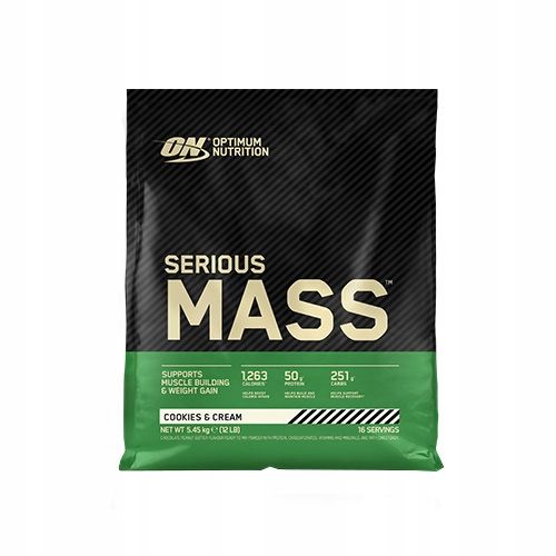 GAINER białko siła masa masę węglowodany OPTIMUM Serious Mass 5440g ciastko na Arena.pl