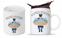 Zestaw Dla Policjanta Prezent Kubek + Skarbonka Z Nadrukiem Ze Zdjęciem