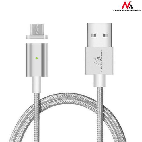 Kabel micro USB magnetyczny silver MCE160 - Quick & Fast Charge na Arena.pl