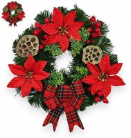 STROIK SZTUCZNY WIANEK na DRZWI WIENIEC DEKORACYJNY na STÓŁ OZDOBA 30 CM