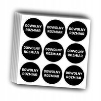 Naklejki z logo grafika reklamowe etykiety firmowe 5x5 160 sztuk