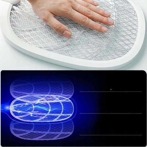 ELEKTRYCZNA ŁAPKA NA DUŻO OWADY PACKA NA KOMARY 3000V PALETKA OWADOBÓJCZA zdjęcie 7