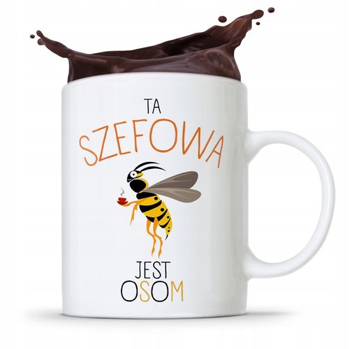 Kubek Prezent Dla Szefowej Ta Szefowa Jest Osom Z Nadrukiem Ze Zdjęciem na Arena.pl