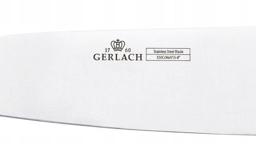 GERLACH ZESTAW KOMPLET NOŻY NÓŻ KUCHENNY W BLOKU DO CHLEBA SZEFA DECO BLACK na Arena.pl