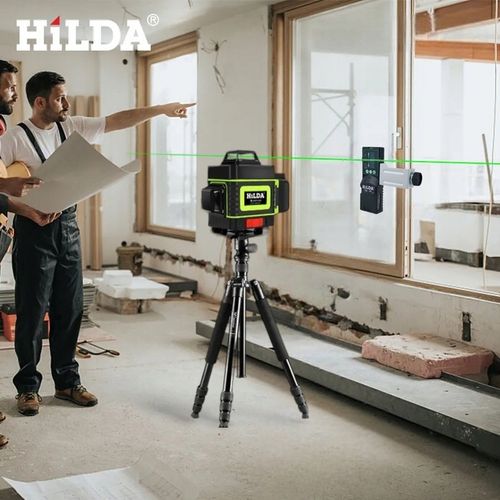 HILDA POZIOMICA 4D BLOKADA WAHADŁA LASER KRZYŻOWY STATYW 1,5 M 2 AKU na Arena.pl