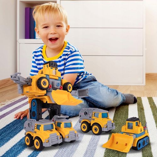 AUTA BUDOWLANE DO MONTAŻU ROBOT TRANSFORMACJA ŚRUBOKRĘT 5W1 SPYCHACZ na Arena.pl