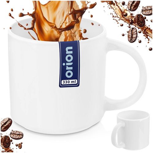 Kubek porcelanowy biały MONA 330 ml na Arena.pl