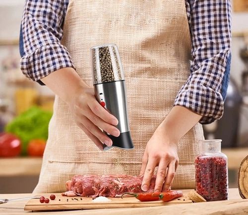 ZESTAW MŁYNKÓW GRAWITACYJNYCH DO PIEPRZU SOLI LED na Arena.pl