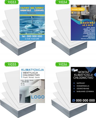 Ulotki A4 100 szt reklamowe firmowe USŁUGI HYDRAULICZNE duży wybór na Arena.pl