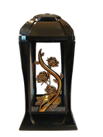 Kapliczka nowoczesna czarna z złotymi dodatkami 30 cm