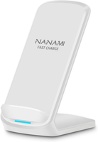 NANAMI Fast Wireless Charger Stand Biała Ładowarka Indukcyjna USB C
