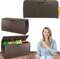 SKRZYNIA OGRODOWA PLASTIKOWA NA WARZYWA BALKONOWA KUFER SKRZYNKA XL 270L