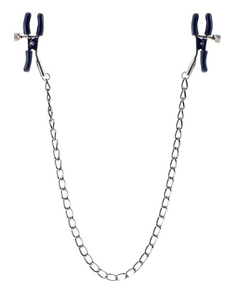 Stymulator- Squeeze N Please Nipple Chain Silver zdjęcie 2