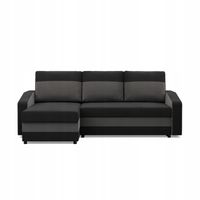 KANAPA NAROŻNIK ORION CZARNY SZARY Rogówka Rozkładana BONELL