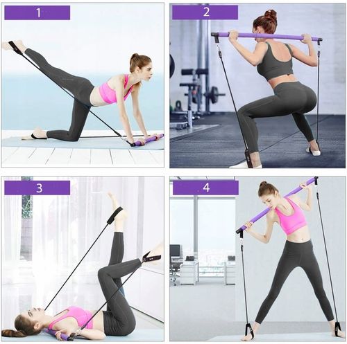 DRĄŻEK DO PILATESU BAR KIJ DO ĆWICZEŃ GUMY OPOROWE EKSPANDERY Z DRĄŻKIEM na Arena.pl