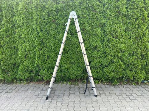 DRABINA ALUMINIOWA TELESKOPOWA PRZEGUBOWA 4.4 M (2 x 220 cm ) 2 x 7 STOPNI na Arena.pl