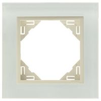 Efapel crystal ramka 1-kr. Szkło perłowy 90910 tcp