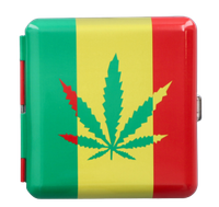Papierośnica z Liściem Marihuany w Stylu Rasta