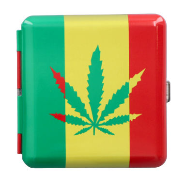 Papierośnica z Liściem Marihuany w Stylu Rasta na Arena.pl