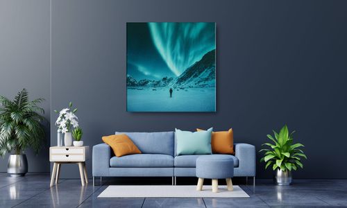 OBRAZ NA PŁÓTNIE 126 Zorza polarna 40x40cm na Arena.pl