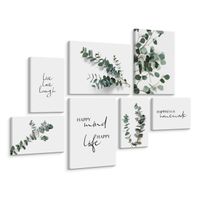 Obrazy Do Salonu Drobne Liście EUKALIPTUSA Gałązki Natura 110cm x 80cm