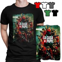 KOSZULKA T-SHIRT MĘSKI WZORY DO WYBORU - DOM Z PAPIERU SERIALE - XXXL 3XL