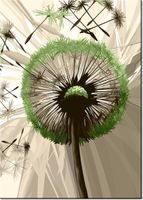 60CM 50CM OBRAZ ŚCIENNY DMUCHAWCE ZIELENI DRUK PŁÓTNO