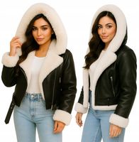 KURTKA ZIMOWA PREZENT FUTERKO OCIEPLANA FUTRO SKÓRZANA RAMONESKA