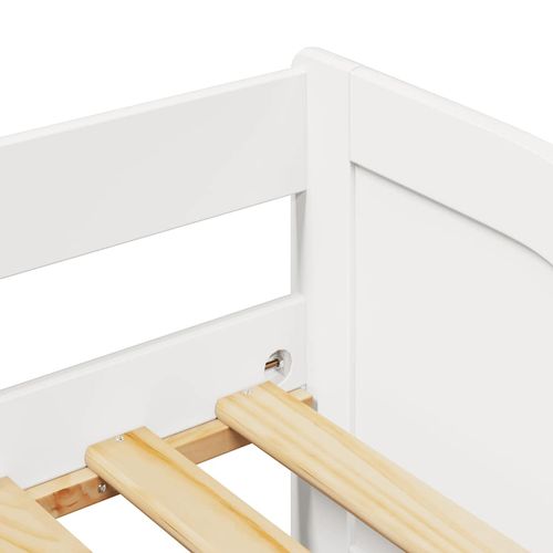 Łóżko dzienne z wysuwanym pojemnikiem bez materaca IRUN białe na Arena.pl