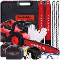 PIŁA ŁAŃCUCHOWA AKUMULATOROWA 16" BEZSZCZOTKOWA PILARKA DO GAŁĘZI 2x