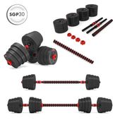 Hantle regulowane, sztanga 2w1 SGP30 HMS 30 kg