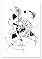 Plakat Kandinsky czarnobiała kompozycja 61x91 cm