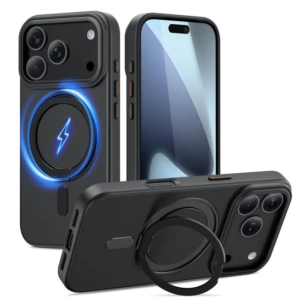Etui Tech-Protect MagRing MagSafe na iPhone 17 Pro - czarny mat zdjęcie 1