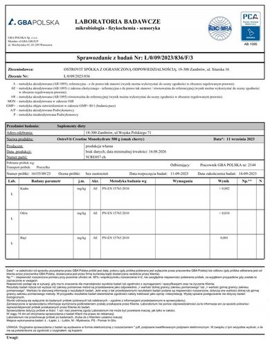 OstroVit Creatine Monohydrate 500 g KREATYNA MONOHYDRAT na Arena.pl