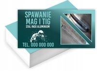 Wizytówki firmowe GOTOWY PROJEKT GRATIS 200 sztuk USŁUGI SPAWALNICZE