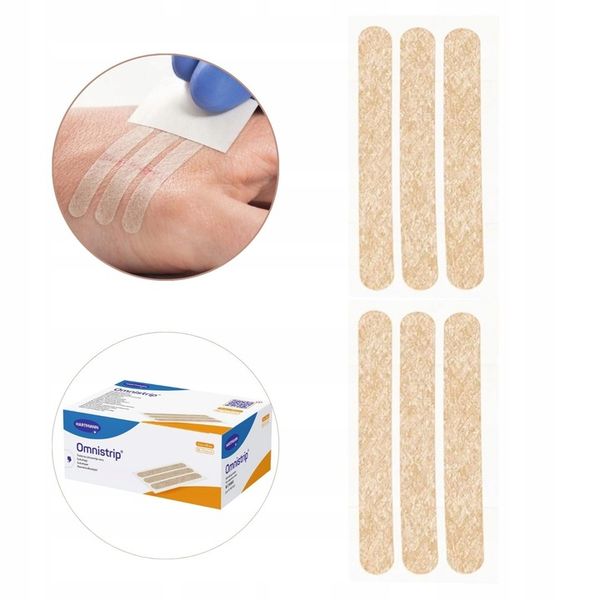 10x6szt OMNISTRIP plastry szwy paski do zamykania ran przecięć skóry 6x38mm zdjęcie 2