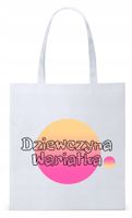 Dla Dziewczyny Żony Torba Eco Biała Shopper Z Nadrukiem Ze Zdjęciem
