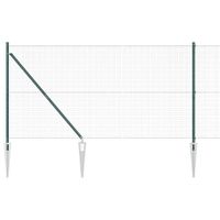 Ogrodzenie z słupkami Zielony 1.2 x 10 m Stal