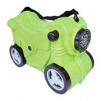 WALIZKA NA KÓŁKACH DO SIEDZENIA ZIELONA 3D DZIECI BAGAŻ PODRÓŻNA KABINOWA