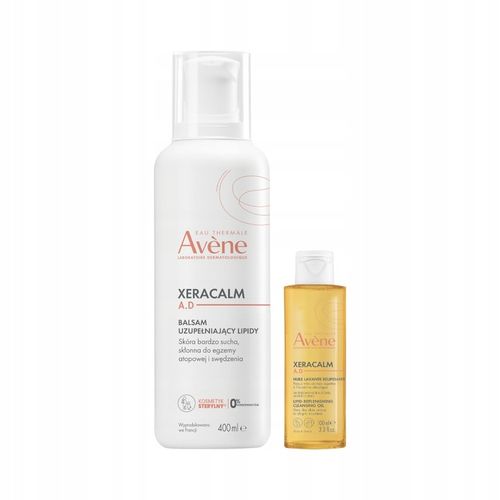 Zestaw AVENE XeraCalm A.D Balsam 400 ml + olejek uzupełniający lipidy na Arena.pl